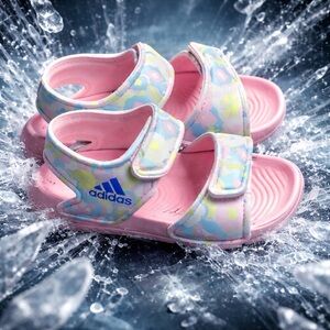 NEW adidas Pink Pastel girls size 4 toddler sandals